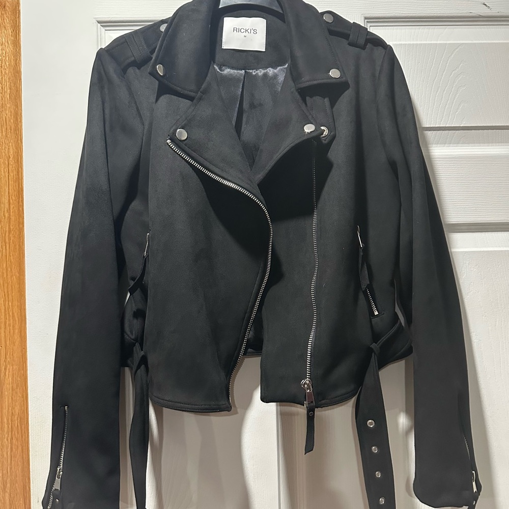 Ricki's Sleek Black faux Suede Jacket